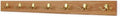 Cherry Coat Rack with Solid Brass Double Style Hooks (Cherry, 36" x 3.5 with 7 hooks) by PEG+AND+RAIL