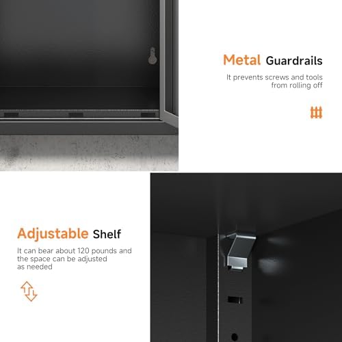 Coolsun 26" H Garage Wall Cabinet with Lockable Doors and Adjustable Shelf - Image 5