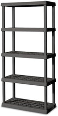 Sterilite 5 Shelf Unit, Heavy-Duty Plastic Utility Storage Rack, 4-Pack by Sterilite