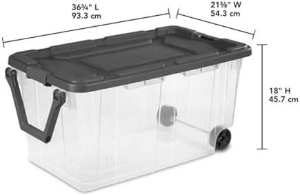 Sterilite Modular Stacker Box with Latching Lid, 160 Quart, 6-Pack - Image 2