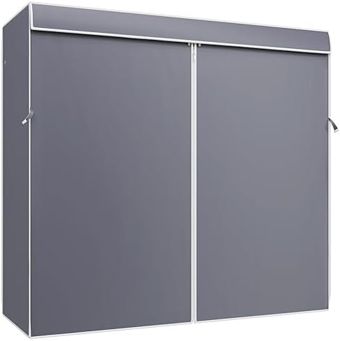 VIPEK Cover ONLY Fit for V5/ V10/ S3/ V6E/ V3C/ V5L/ V10i/ S3i/ V5L i1 Garment Rack, Dustproof Oxford Fabric Clothing Rack Cover with Zipper, 70.1" L X 17.3" W X 74.8" H, Grey by VIPEK