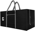 Kuber Industries Durable (2 Compartments) Storage Bags For Clothes Large With Zip | Packers & Movers Under Bed Storage Organizer Box for Clothes, Blanket & Toys | Grey & Black by Kuber+Industries