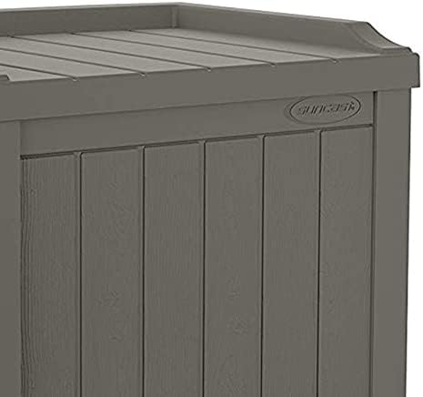 Suncast Outdoor Storage Box - 22 Gallon Stone Gray Resin Outdoor Deck Box with Seat, Weatherproof Patio Storage Bin Container for Keeping Cushions, Tools, & Towels for Pool, Yard, & Garden - Image 2