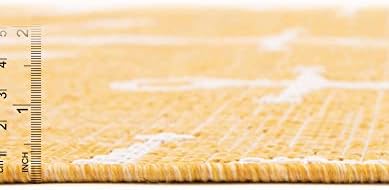 Unique Loom Outdoor Coastal Collection Area Rug - Ahoy (5' 3" Round, Yellow) - Image 5