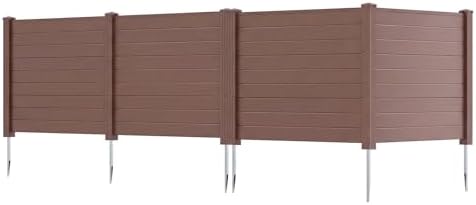 GIANTEX No-Dig Air Conditioner Fence, 4 Panels, 48''W x 36''H, Brown by Giantex