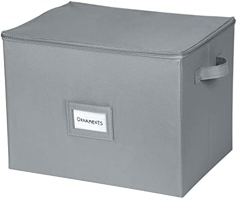 Christmas Ornament Storage Box - Large Christmas Decor Storage Containers that Store up to 128 Ornaments of 3 Inches - Durable Material To Protect And Store Holiday Ornaments Décor, Gray - Image 4