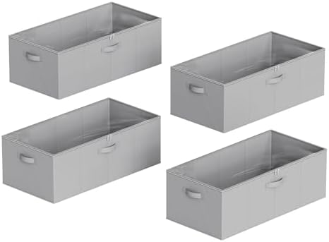SpaceAid 4 Pack 10" High Under Bed Storage Containers, Large Underbed Storage Organizer Bins with Lids for Bedroom, Dorm, Clothes, Closet Organization, Bed Sheets and Blankets (Gray) - Image 7