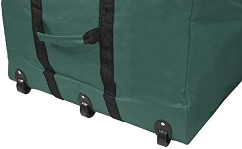 ProPik Rolling Christmas Tree Storage Bag, Fits Up to 9 Foot Tall Disassembled Trees, 25" X 25" X 60", Extra Large Heavy Duty Xmas Container with Wheels, Handles and Straps (Green) - Image 7