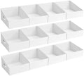 DIMJ Closet Storage Bins 12 Pack - Fabric Storage Baskets for Shelves, Collapsible Clothes Organizer with Handles, Trapezoid Shelf Organization Storage Cubes for Purse, Toys, Books, Towel, Clothes by DiMJ