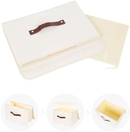 ANMINY Fabric Storage Box Bins with Lids, Beige, 15"x10"x10", 4 Pack - Image 5