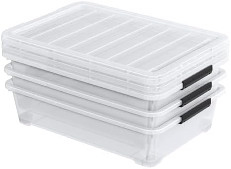 Under Bed Storage Container With Lids, 42 L, Set of 3, - Image 7