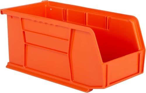 HE HUDSON EXCHANGE 11" x 5.5" x 5" (6 Pack) Plastic Stackable Storage Bin, Orange - Image 2