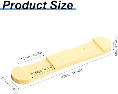 Wooden Ski & Snowboard Wall Mount Horizontal, Skateboard Wall Rack with Screws, Snowboard Display Stand, Indoor Snowboard Storage for Room, Garage (2, wood) - Image 2