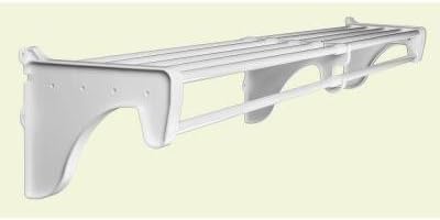 EZ Shelf- Closet Shelf with Hanging Rod - 42.5” to 75" Expandable, White, Closet Shelves – Strong, Holds 200 lbs – Easy Install – Backwall (Floating) with 2 End Brackets, Alternative to Wire Shelving - Image 3