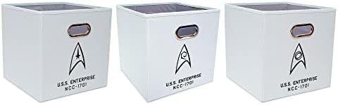 Ukonic Star Trek: The Original Series NCC-1701 13-Inch Fabric Storage Bin Cube Organizers, Set of 3 - Image 2