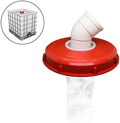 JUTTA 165/245mm IBC Tank Lid Nylon Washable with Lid and Vent Hole for Rainwater Tank IBC Ton Barrel Cover Cap With Nylon Filter for Home and Garden (Red 245mm 45°) - Image 3
