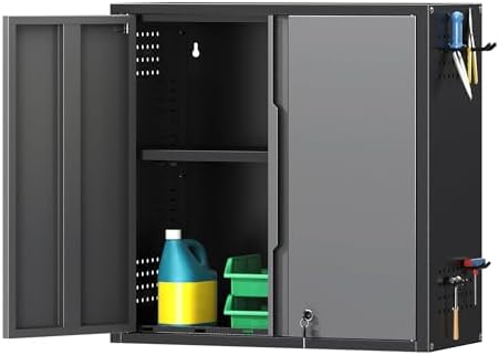 Coolsun 26" H Garage Wall Cabinet with Lockable Doors and Adjustable Shelf by MetalCabinet