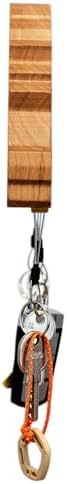 Cherry Wood Key Holder for Wall - Mountain Design, 4 Hooks, Decorative - Image 3