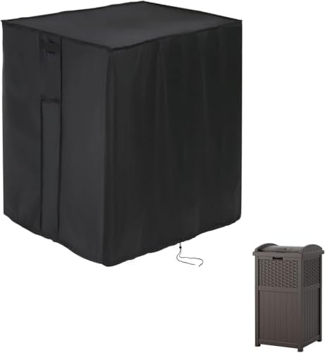 Outdoor Trash Can Cover for Suncast Hideaway Resin, Customize Size by Youlvy