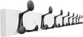 SKOLOO 43-Inch White Wood Coat Rack Wall Mount with 8 Triple Hooks - Ideal for Family Entrances, Classrooms, and Pet Supplies Storage - Perfect Coat Hooks for Wall by SKOLOO