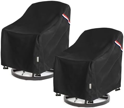 Patio Chair Covers Waterproof 2 Pack, 27.5" W x 32.6" D x 36" H by SoloToo