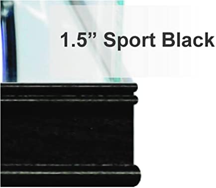 Octagon Football Helmet Display Case with Sport Moulding (Black with 99% UV Glass) - Image 2