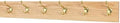 PegandRail Oak Wall Mounted Coat Rack with Solid Brass Hooks 4.5" Ultra Wide (Natural, 30.5 x 4.5 with 6 Hooks) by PEG+AND+RAIL