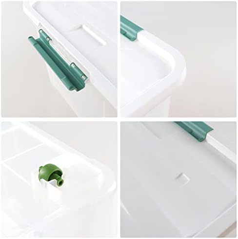 80 L Extra Large Plastic Storage Box, Clear Large Plastic Storage Bins with Wheels, 4-Pack - Image 4