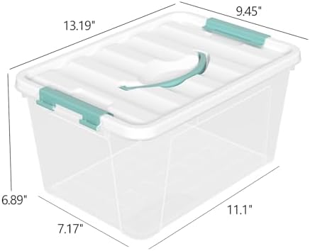 6-Pack Clear Storage Latch Bins, 14 L Plastic Storage Boxes with Lid - Image 2