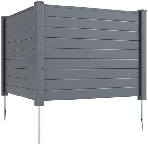 GIANTEX No-Dig Air Conditioner Fence, 2 Panels, 48''W x 36''H, Gray by Giantex