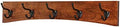 Solid Cherry Arched Wall Mounted Coat Rack Bronze Hat & Coat Hooks - Made in The USA (Mahogany, 25.5" x 4.5" with 5 Hooks) by PEG+AND+RAIL