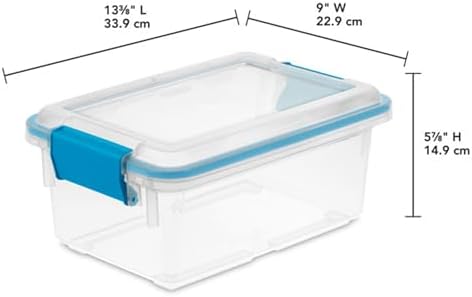 Sterilite 24-Pack Gasket Box, Weather-Resistant Storage Bins with Latching Lids, 7.5 Quart - Heavy-Duty Organizing Containers for Closet, Bathroom, and Office - Image 3
