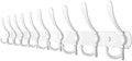 WEBI Coat Rack Wall Mount,37 5/8" Long,10 Hooks,Coat Hooks Wall Mounted,16" Hole to Hole,Coat Hanger Wall,Tri Hooks for Hanging Coats,Clothes,Jacket,Hats,White by WEBI