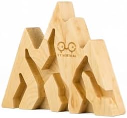 YY Vertical Mountain Decor Keyholder in Wood Wall Decor Ideal Gifts for Mountain Climbers 4 Key Rings Included Perfect for Mountain Lovers - Image 3