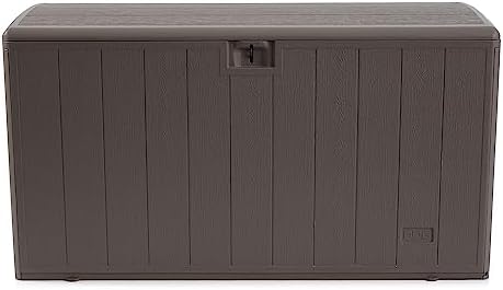 Plastic Development Group Outdoor Storage Deck Box, Standard Close, 105 Gallon, Driftwood by PlasticDevelopmentGroup