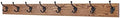 Oak Coat Rack with Oil Rubbed Bronze Hat & Coat Style Hooks (Chestnut, 52" x 3.5" with 10 Hooks) by PEG+AND+RAIL