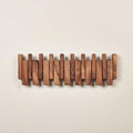 Walnut Piano Key Coat Rack with 10 Flip Hooks by TexasBestGift
