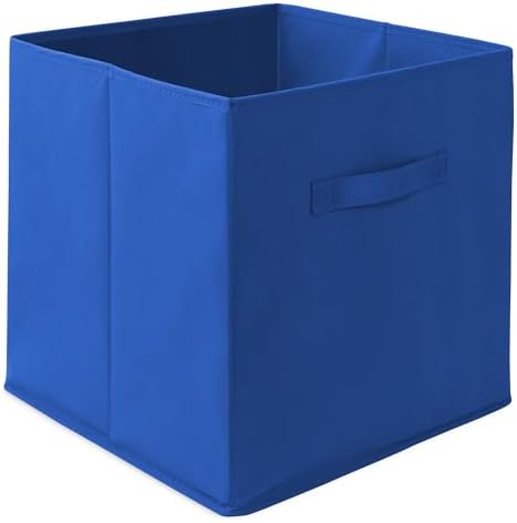 Casafield Set of 12 Collapsible Fabric Cube Storage Bins, Royal Blue - 13" Foldable Cloth Baskets for Shelves, Cubby Organizers & More - Image 2