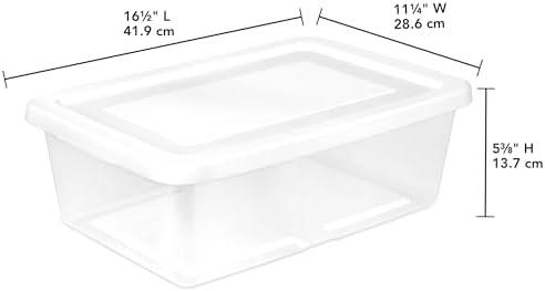 Sterilite Storage Box Stackable Tote, White, 12 Quart, 24 Pack - Image 3