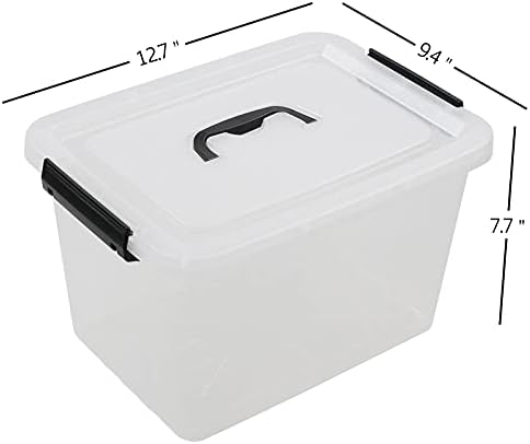 Zopnny 12-Quart Latch Storage Boxes, Stackable Bins with Handle, 6-Pack - Image 2