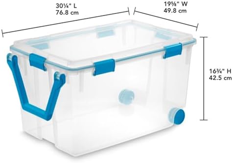 Sterilite Gasket Storage Box with Lids for Home & Office, 120 Quart, 3-Pack - Image 4