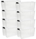 Sterilite Ultra Latch Box with Lids for Home and Office, 70 Quart, 8-Pack by Sterilite