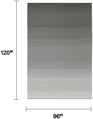 Fab Habitat Neutral Ombre Outdoor Rug - Waterproof, Fade Resistant, Crease-Free, Reversible - Premium Recycled Plastic - Patio Porch Balcony Deck - Big Sur Ash - 8x10 ft - Image 2