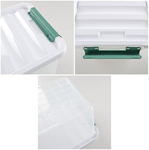 6 Pack Plastic Latch Storage Box, 20 Qt Storage Container with Lid - Image 2