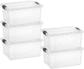 Superio 21 Quart Clear Plastic Storage Boxes with Lids, Stackable Organizer Containers, BPA-Free Storage Bins for Home, Office, School & Dorm, 1 Pack by Superio