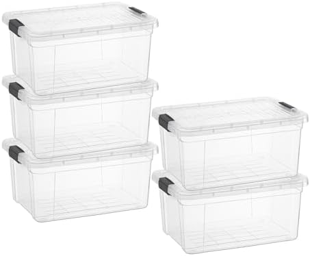 Superio 21 Quart Clear Plastic Storage Boxes with Lids, Stackable Organizer Containers, BPA-Free Storage Bins for Home, Office, School & Dorm, 1 Pack by Superio