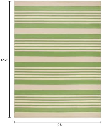 SAFAVIEH Courtyard Outdoor Area Rug 8x11, Green & Beige CY6062-244 - Image 2