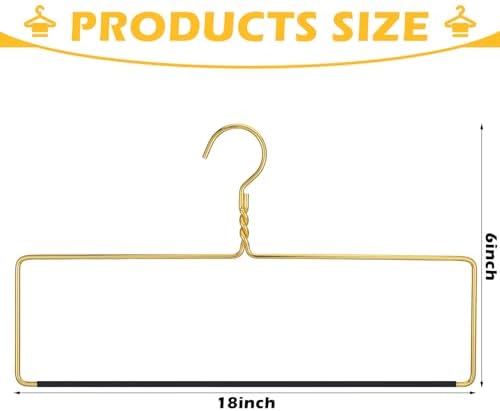 Leinuosen 20 Pack Gold Blanket Hangers 18 Inch Wide Heavy Duty Hangers for Quilts, Table Cloths, Comforters with Nonslip Vinyl Coated for Closet Sleeping Bags Storage - Image 4
