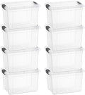 Superio 2.5 Quart Clear Plastic Storage Boxes with Lids, Stackable Organizer Containers, BPA-Free Storage Bins for Home, Office, School & Dorm, 8 Pack by Superio