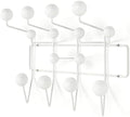 Classic Mid Century Hang it All Coat Rack, Modern Wall Mounted Hooks with Painted Solid Wooden Balls(Multi Colors Available) (White) by Unknown